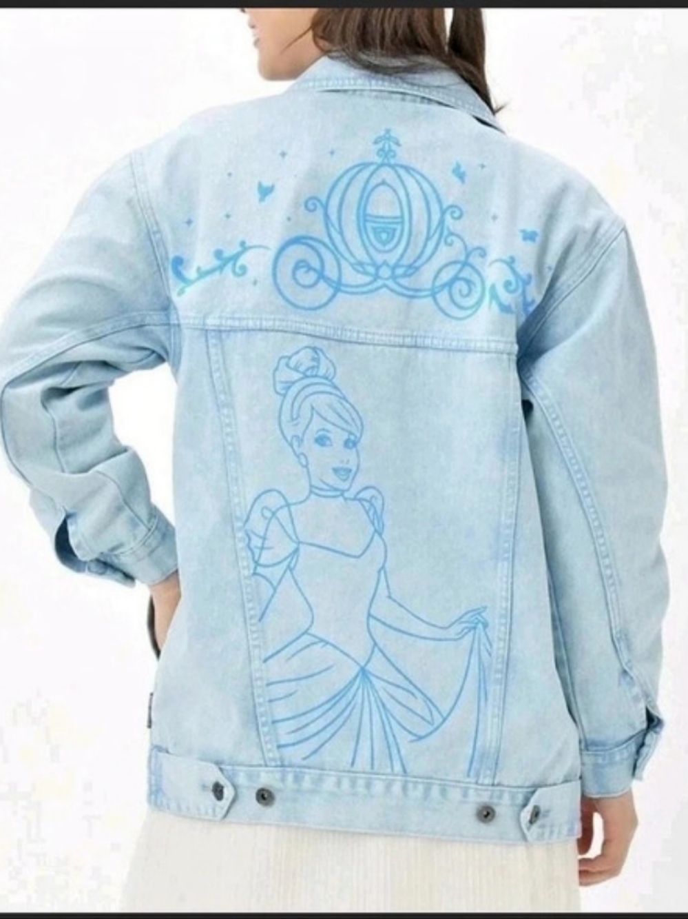Disney Cinderella Denim Jacket in Blue In Great Condition